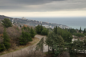 View of the Crimean mountains near Simeiz