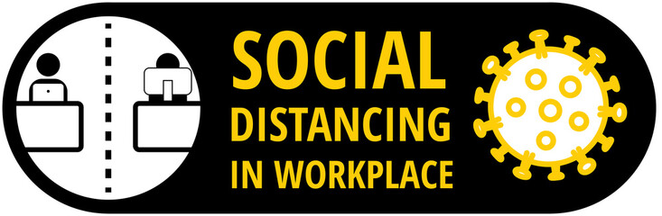 Keep social distance between workplace colleagues