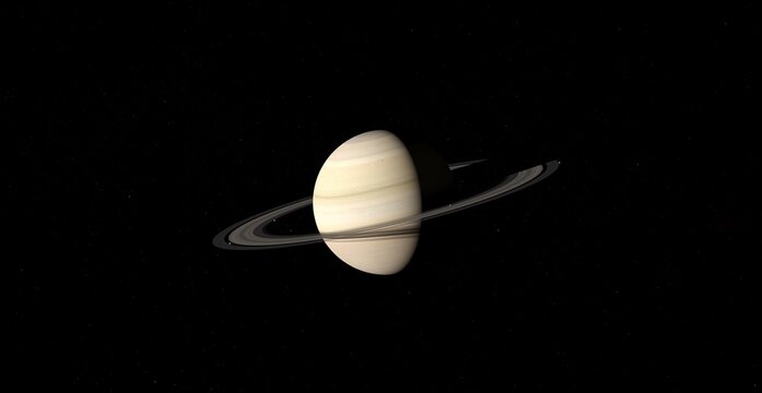 saturne et ses anneaux, plus quelques lunes