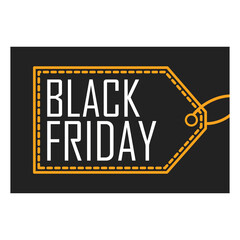 Black friday tag design illustration