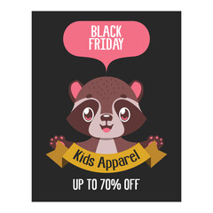 Black Friday flyer for kids apparel