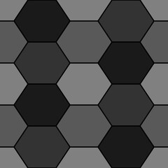 Obraz premium Hexagons. Honeycomb. Mosaic. Flooring background. Ancient ethnic motif. Geometric wallpaper. Parquet backdrop. Digital paper, web design, textile print. Seamless ornament pattern. Abstract art image.