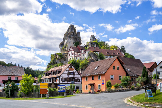Altstadt von Tuechersfeld, Pottenstein, Fr&auml;nkische Schweiz, Bayern, Deutschland 