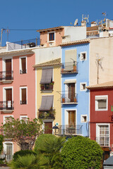 Naklejka premium Casas de colores en Villajoyosa, España