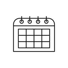 calendar icon element of school icon for mobile concept and web app. Thin line calendar icon can be used for web and mobile. Premium icon on white background