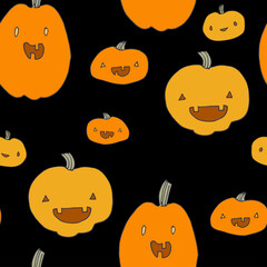 hand drawn halloween pattern