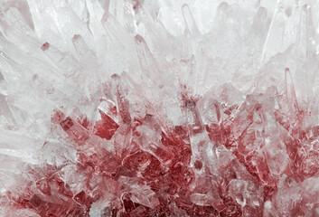 light and red blue tranparent crystals background