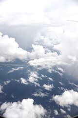 clouds in the sky looking down 