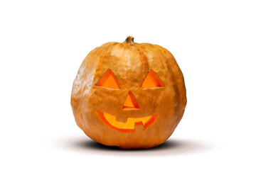 Jack o Lantern on a white bakcground.