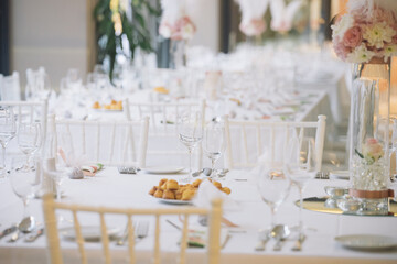 fancy table set for a wedding dinner