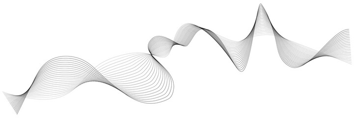 Fototapeta premium abstract vector wave lines on white background 