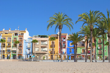 Casas de colores en Villajoyosa, España