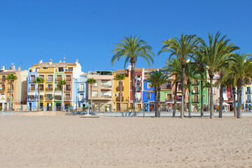 Obraz premium Casas de colores en Villajoyosa, España