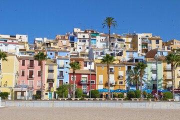 Casas de colores en Villajoyosa, España