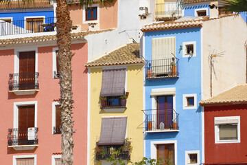 Casas de colores en Villajoyosa, España