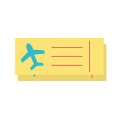 airplane tickets flat style icon vector design
