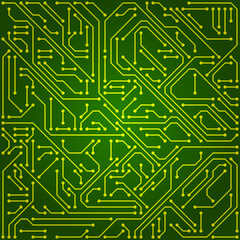 High tech circuit board vector background
