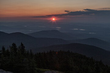 sunrise over the mountains