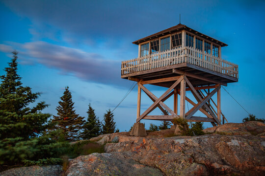 fire tower in the mountains