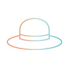 hat gradient style icon vector design