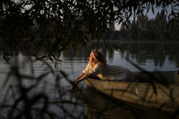 the girl in the boat