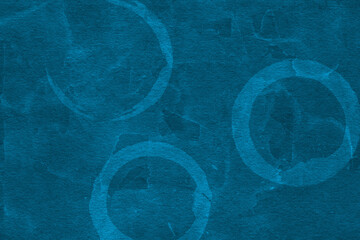 Vintage and old looking paper background. Colored blue retro book cover. Ancient book page.