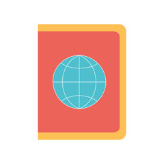 passport flat style icon vector design