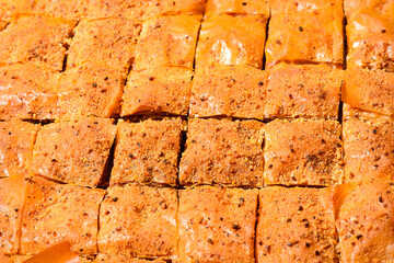 Closeup of baklava