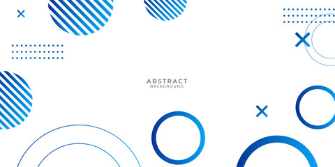 Blue memphis seamless vector patterns abstract background. Fashion design 80-90s. Modern blue colored background 