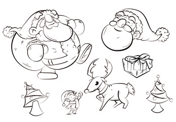 Fototapeta premium Christmas Illustration - Lines