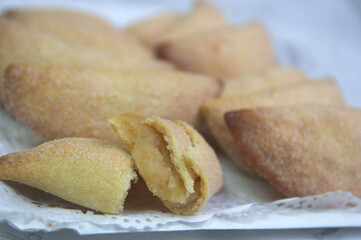 Sweet potato pastissets are Christmas sweets in Valencia (Spain)