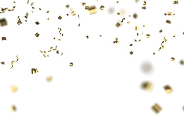3D rendering flying confetti illustration
