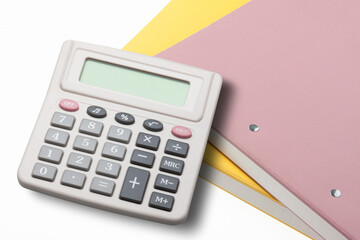 電卓とファイル