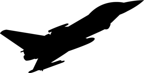 silhouette of a fighter aircraft