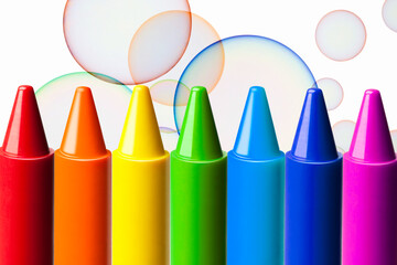 クレヨンとシャボン玉