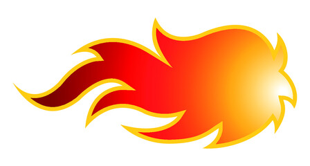 Fire flame vector art illustration isolated on white background. Ideal for logo design, stickers, decals and any kind of decoration.
