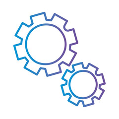 gears gradient style icon vector design