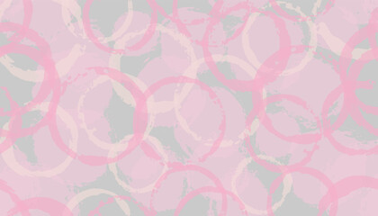 Summer painted circles geometry fabric print. Circular stain overlapping elements vector seamless 