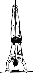 hand-drawn illustration of gymnastics athlete