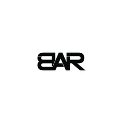 bar letter original monogram logo design