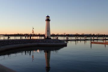 Sunset at lighthouse in Rockwall Texas