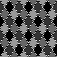 Diamonds. Rhombuses background. Lozenges wallpaper. Polygons backdrop. Mosaic motif. Tiles illustration. Geometrical pattern. Flooring image. Digital paper design, textile print. Seamless abstract.