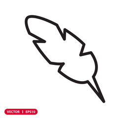 Feather icon vector logo design illustration