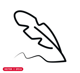 Feather icon vector logo design illustration