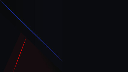 black background with red and blue line, abstract background vector design