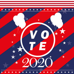 Obraz premium USA election day poster. Vote 2020 - Vector illustration