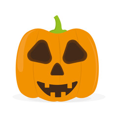 Scary halloween pumpkin icon. Halloween holiday - Vector