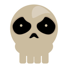 Scary halloween skull icon. Halloween holiday - Vector