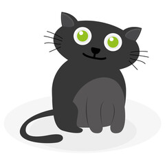 Isolated cat icon. Animal icon. Halloween holiday - Vector