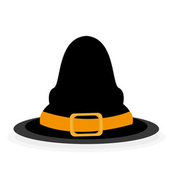 Witch hat icon. Halloween holiday - Vector illustration